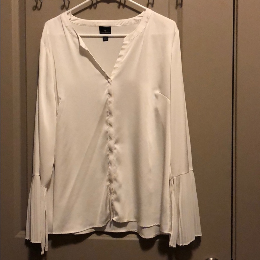 Pleated sleeve blouse